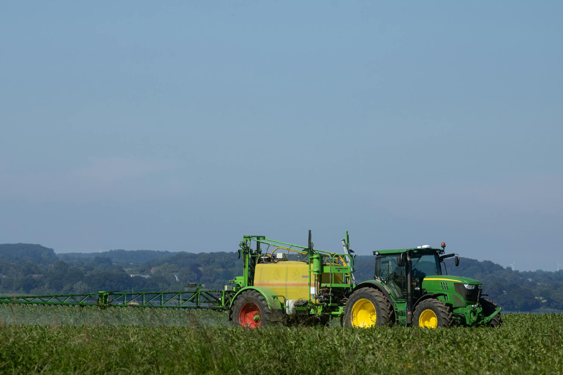 a tractor on a field