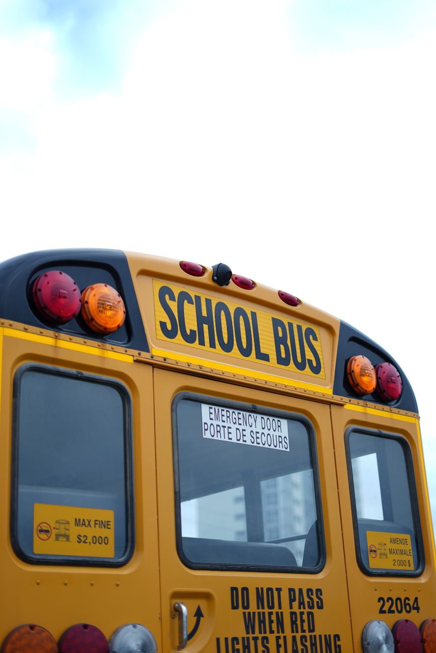 Bus slide near Lake Madison